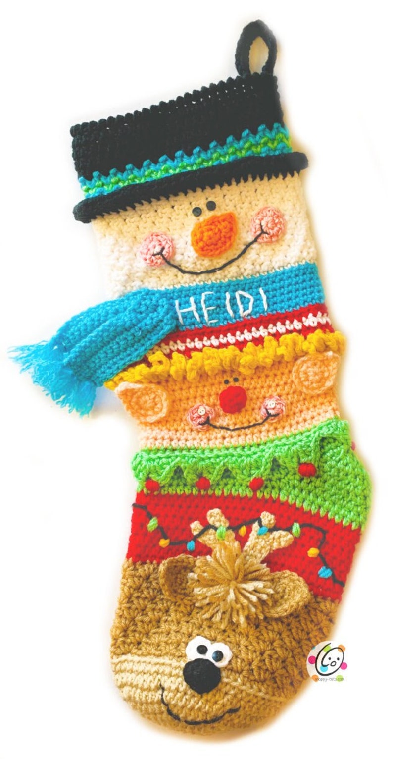 Sampler Friends Stocking Crochet Pattern image 2