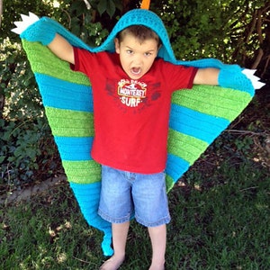 Snap the Hooded Dragon Blanket crochet PATTERN