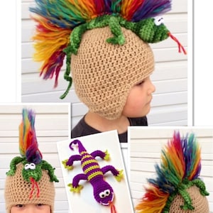 Greg the Gecko Hat and Stuffie Crochet PATTERN