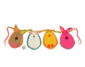 Easter Mini Flags Crochet Pattern