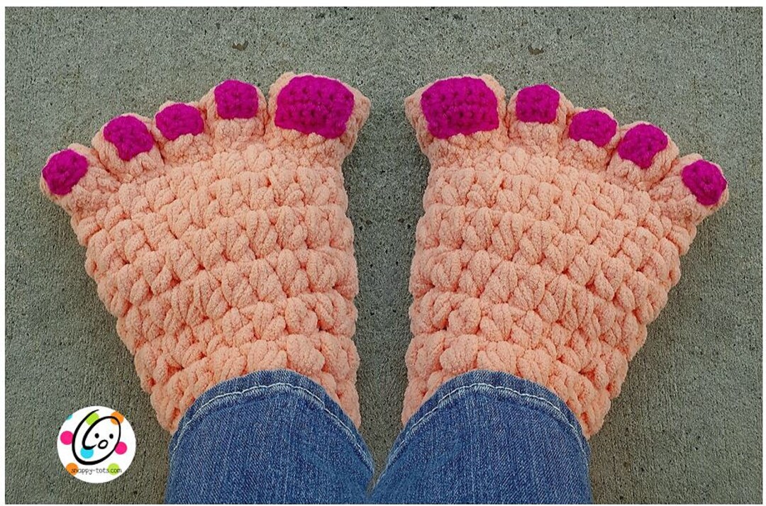 Troll Toes and Big Feet Slippers Crochet PATTERN Canada