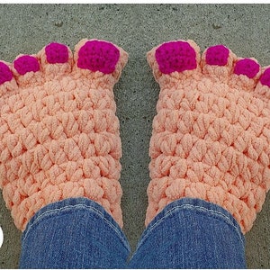 Troll Toes and Big Feet Slippers Crochet PATTERN
