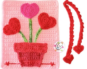 Blooming Hearts Scene Crochet Pattern