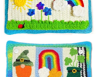 Lucky March Pillows crochet pattern