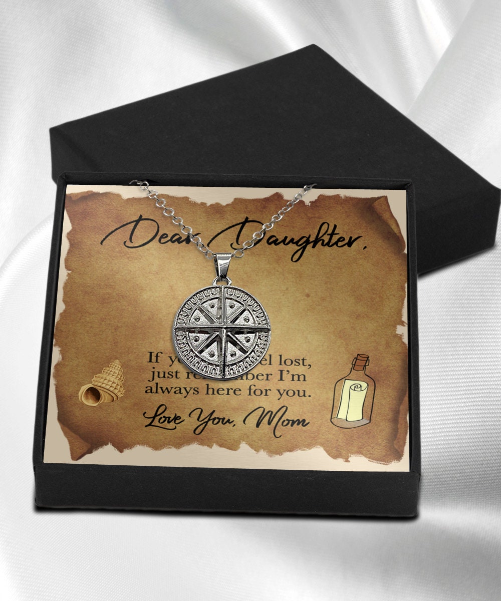 Daughter from mom compass necklace Etsy