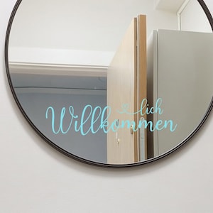 Sticker / Aufkleber "herzlich Willkommen" Fensterbild | Willkommen | Eingangstür | Spiegel