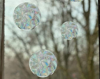 Suncatcher Sticker Kreise Prisma Fenster Regenbogen Effekt Geschenk für Kids und Erwachsene Deko Kreise Fenstersticker