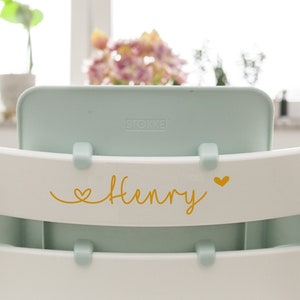 High chair name, name sticker, individual Tripp Trapp, Stokke, Hauck sticker