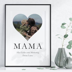 wandbild Personalisiertes Familienbild , Muttertagsgeschenk für Mama von Tochter, Wandkunst, Mutter Geburtstagsgeschenk