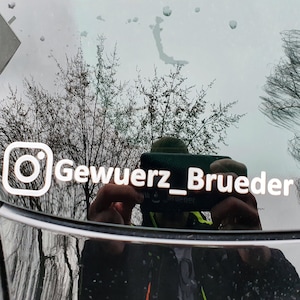 2x Instagram Aufkleber Auto Sticker Wunschtext Tuning Name personalisiert Tuning JDM eigener Name Bild 4