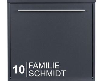 Personalized mailbox sticker with family name | Front door | Nameplate | House number