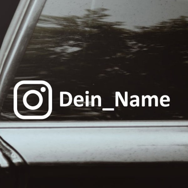 2x Instagram Aufkleber Auto Sticker Wunschtext Tuning Name personalisiert Tuning JDM eigener Name