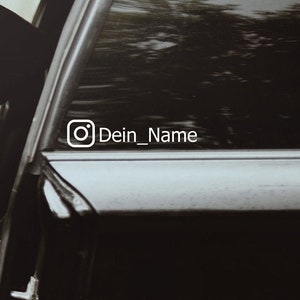 2x Instagram Aufkleber Auto Sticker Wunschtext Tuning Name personalisiert Tuning JDM eigener Name Bild 2