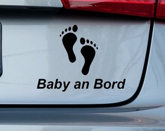 Auto Aufkleber Baby on Board an Bord Wunschname Name Autoaufkleber Füsse