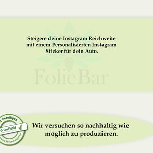 2x Instagram Aufkleber Auto Sticker Wunschtext Tuning Name personalisiert Tuning JDM eigener Name Bild 7