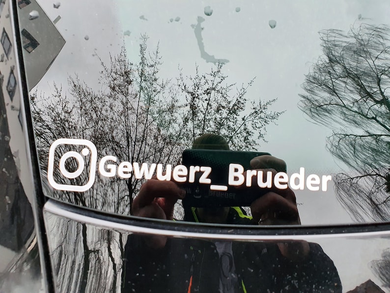 2x Instagram Aufkleber Auto Sticker Wunschtext Tuning Name personalisiert Tuning JDM eigener Name Bild 4