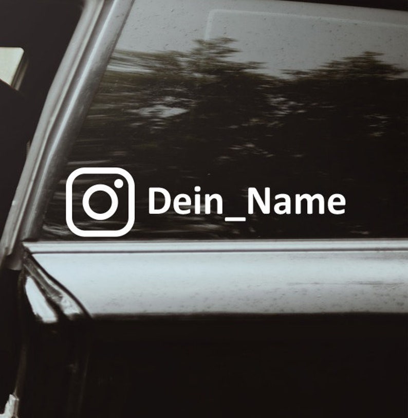 2x Instagram Aufkleber Auto Sticker Wunschtext Tuning Name personalisiert Tuning JDM eigener Name Bild 1