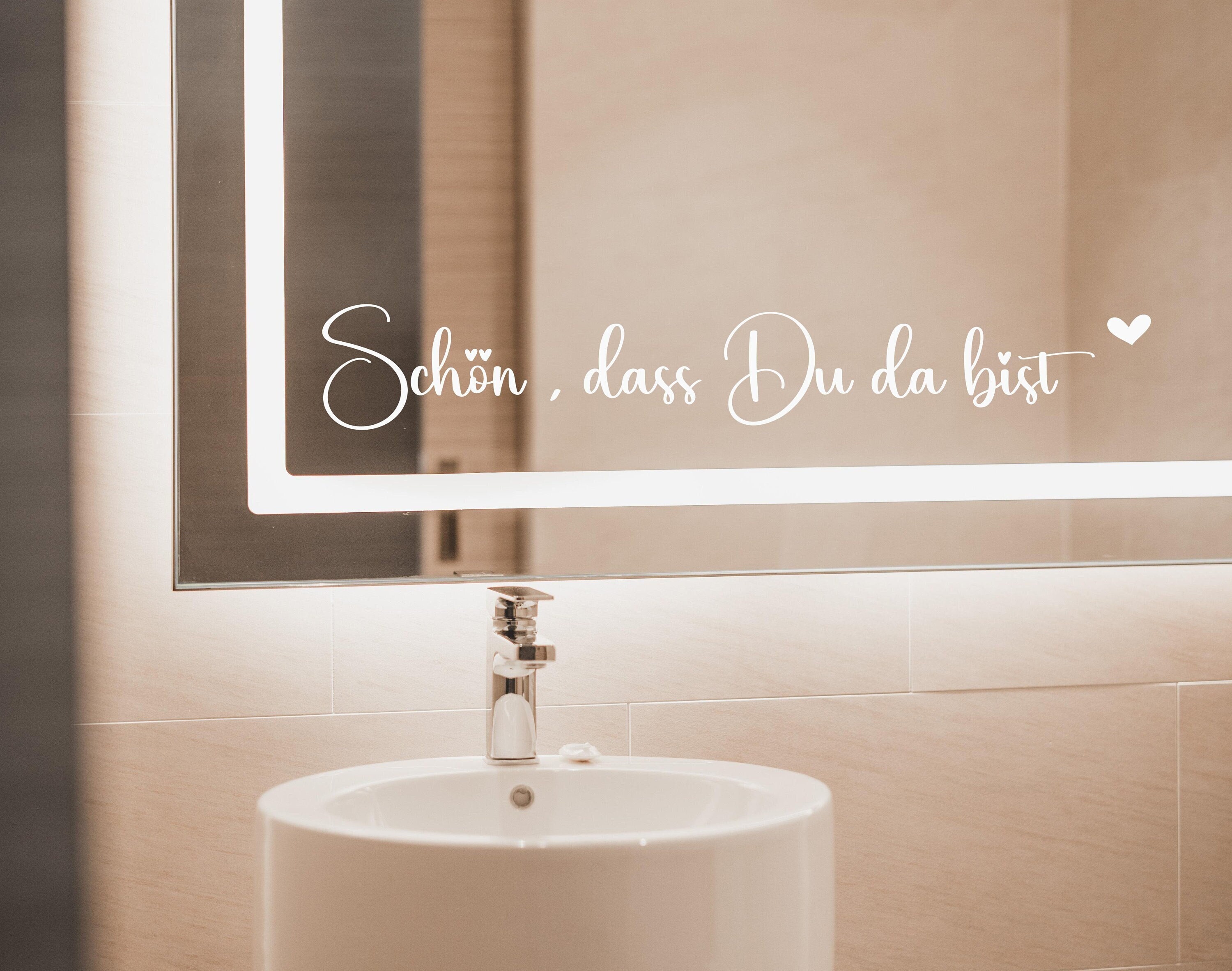 Spiegelaufkleber Spiegel WC Gäste WC Sonnenschein Selflove Möbel
