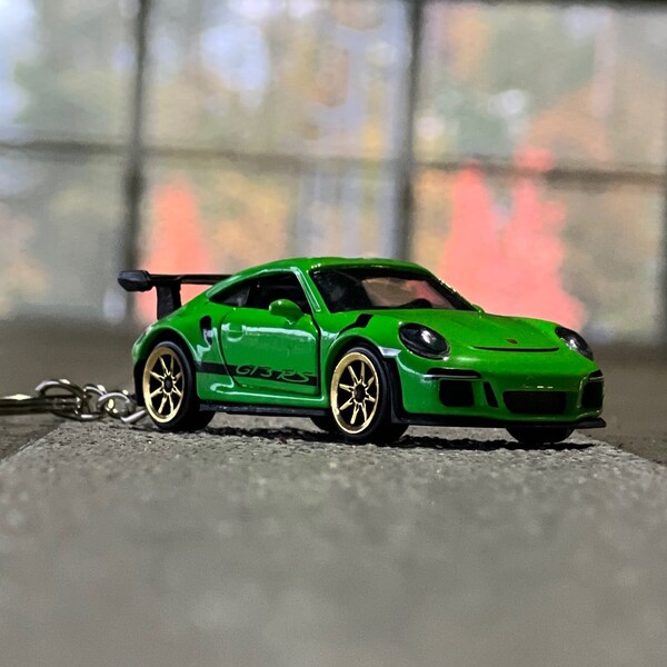 Geschenk für Männer Schlüsselband persönlich Porsche 911 GT3 RS grün Auto Schlüsselanhänger Überraschung hochwertiges Geburtstagsgeschenk