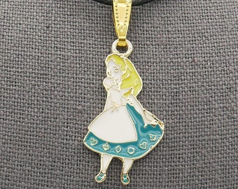Alice in Wonderland or White Rabbit Pendant with Necklace