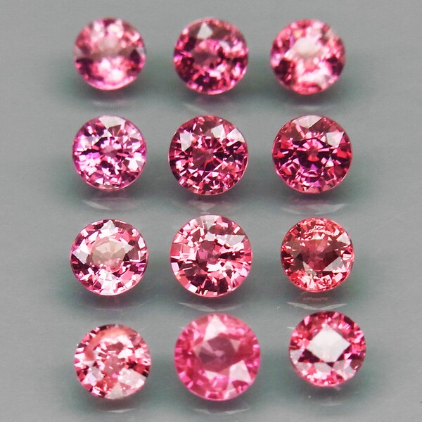 4.24Ct Natural Purple Pink RHODOLITE GARNET ~ Resplendent Gem - Round Shape 3.8-4mm 12 Pcs Lot - Flawless Quality ~ Amazing Nice Collection!