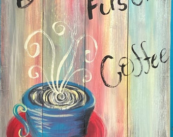Hand painted Coffee painting