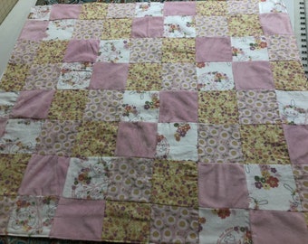 Super Cuddly Minky patchwork baby quilt