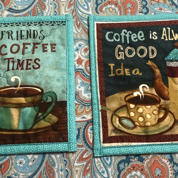 Mug Rugs - set of 2 - Coffee theme
