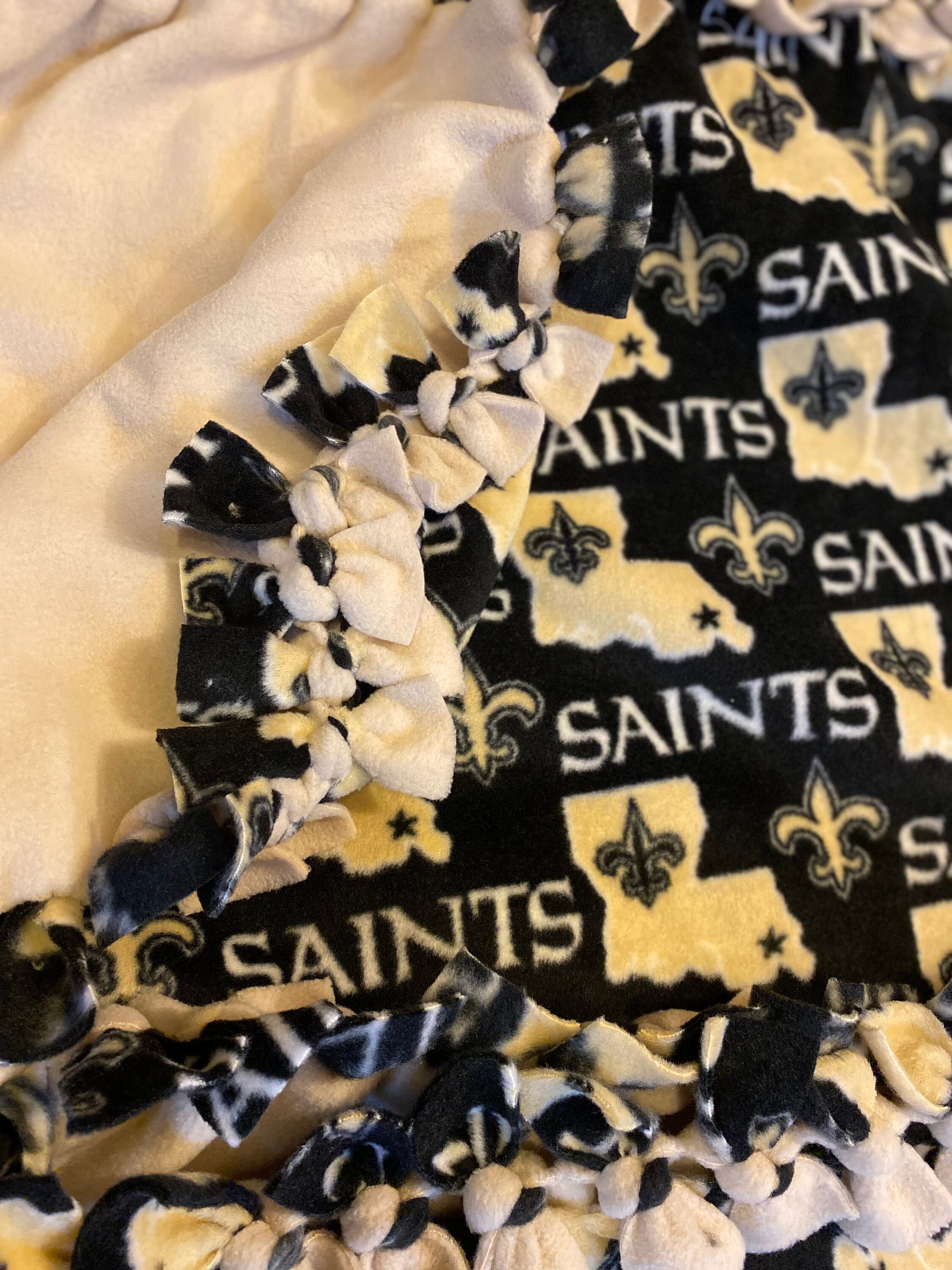 Saints Fleece Tie Blanket Etsy