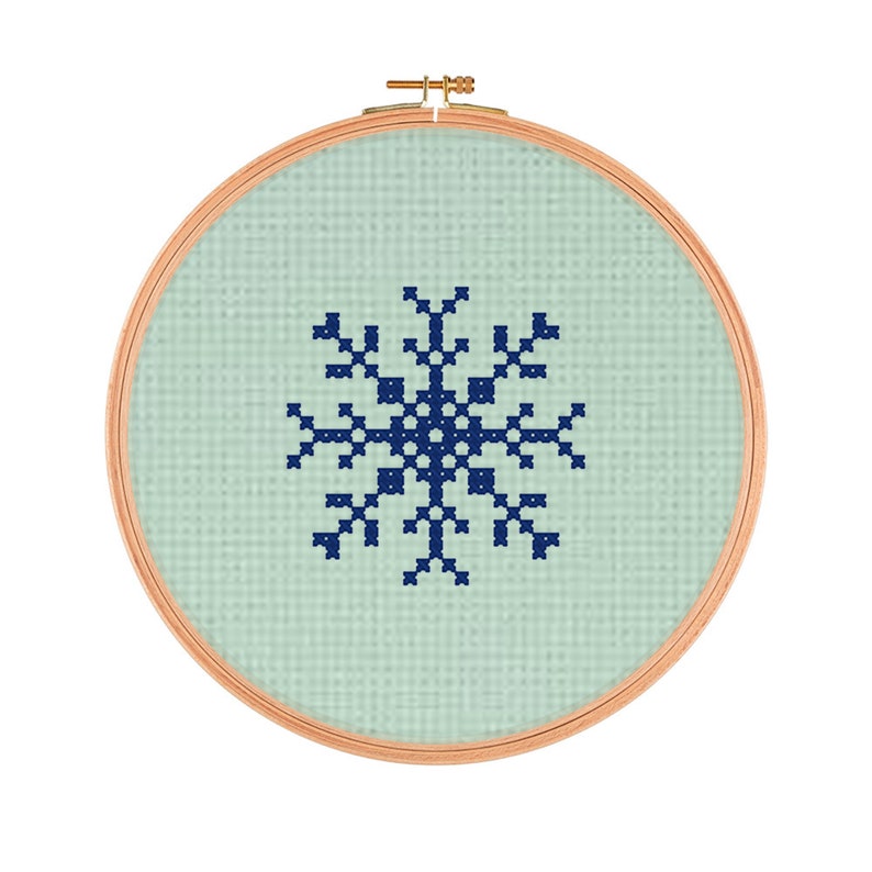 Three Mini Snowflake Cross Stitch patterns Easy Cross Stitch | Etsy