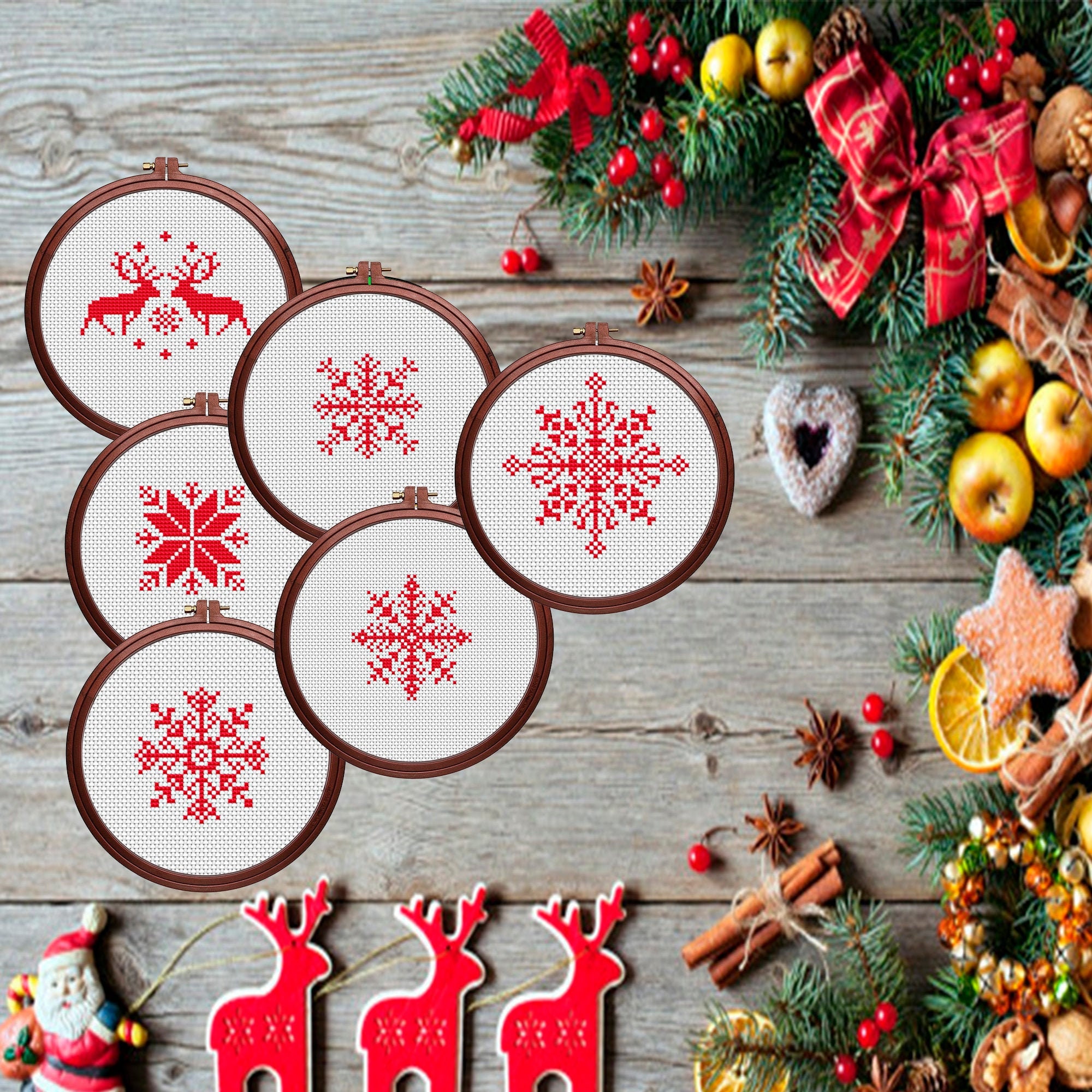 Mini Snowflake Cross Stitch pattern-Easy Cross Stitch | Etsy