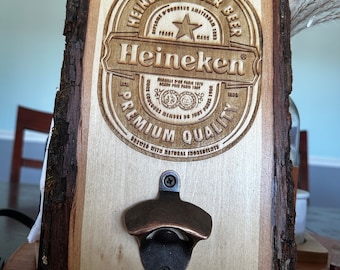 Letrero de cerveza Heineken + Abridor de botellas