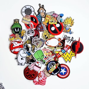Populaire films en tekenfilms geborduurde opstrijkpatches 10 stuks