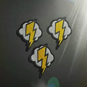 3pcs Lightning Bolts Embroidered Iron On Patches