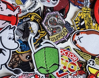 15pcs Popular Movies Anime Cartoons Embroidered Iron On Patches