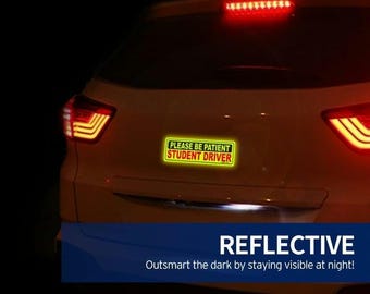 New Driver Magnetic Car Signs (2 Pack) – Reflective Safety Decals