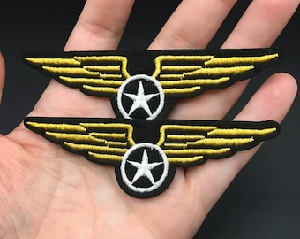 Purchase PILOTS WINGS Aviation Airplane Aircraft Emblem Yellow Gold Patch Applique In Marshall - Foto 7