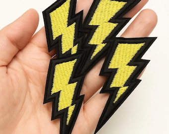 4pce Lightning Bolts Embroidered Iron On Patches