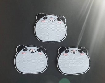 Panda Embroidered Iron-On Patch (2.0" x 1.75")