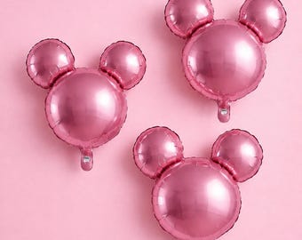 3 ballons en aluminium Mickey Mouse