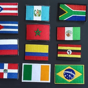 National Flags Embroidered Iron On Patches
