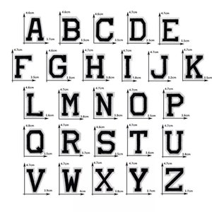 Alphabets Letters Embroidered Iron On Patch