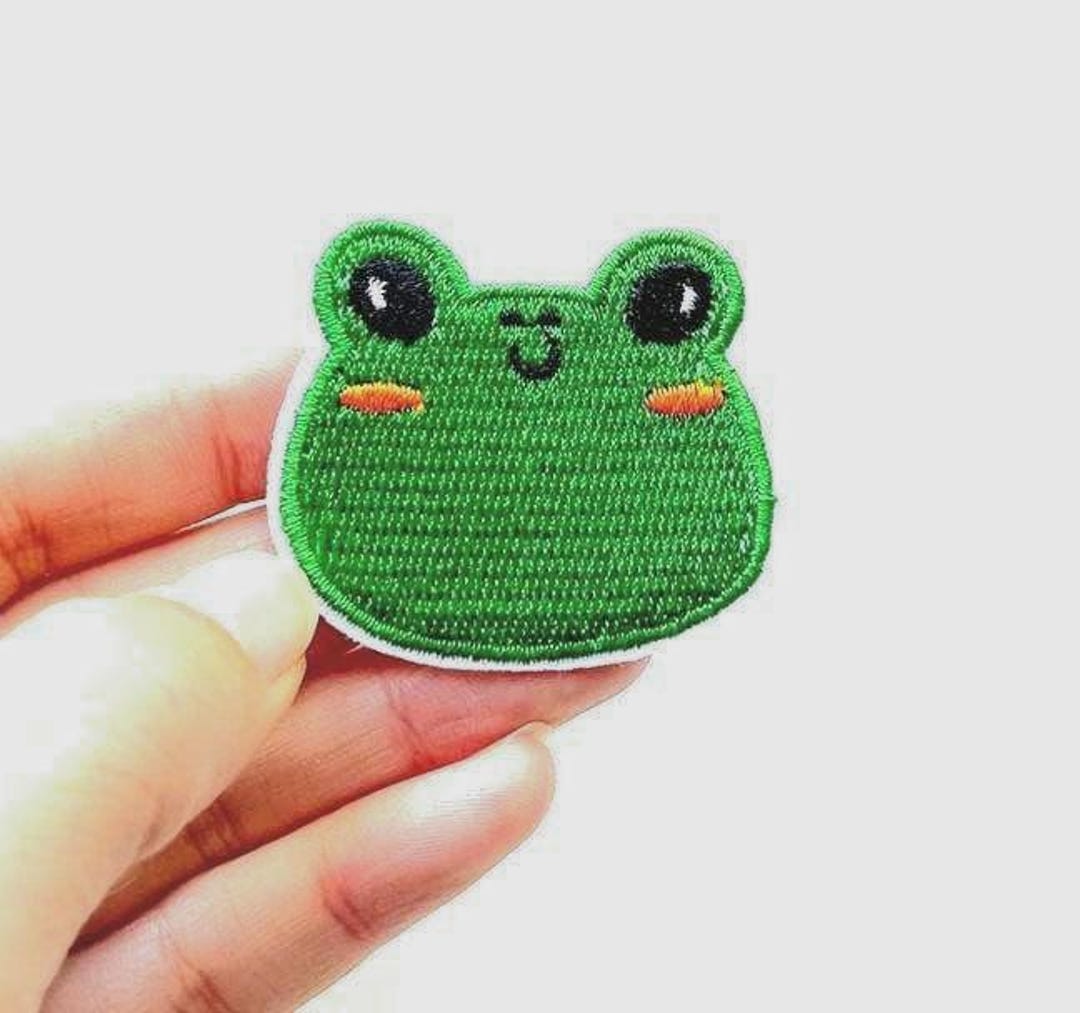 Set Of 2 Frog Iron/ Sew On Full Embroidered Patch Appliqués Badge - Foto 2
