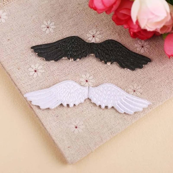 Cute Tiny Wings Embroidered Iron On Patches 1 pair