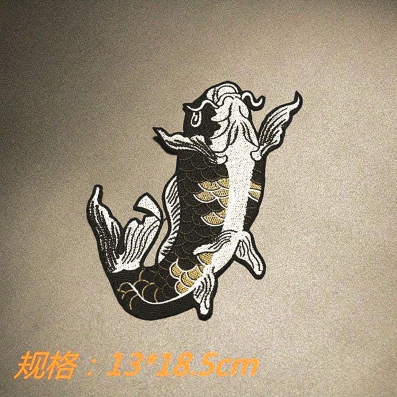 Japanese Koi Fish Embroidered Iron on Patch - Etsy