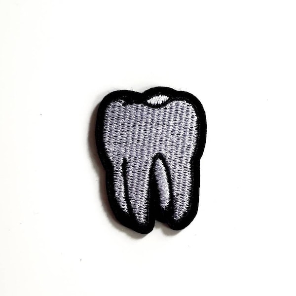Tooth Iron On Embroidered Patch
