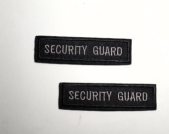 2pcs Security Guard Badge Embroidered Iron On Patches
