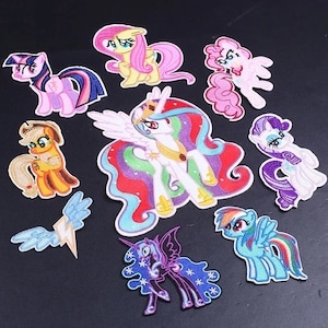 Little Pony Inspired Embroidered Iron On Patches