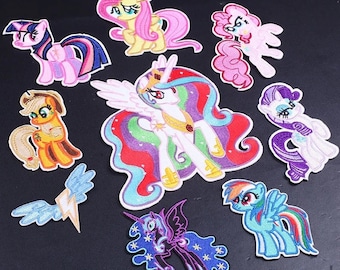 Little Pony Inspired Embroidered Iron On Patches