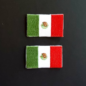 2pcs Mexican Flags Embroidered Iron On Patches